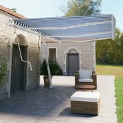 vidaXL Toldo automático independente 600x350 cm azul e branco