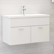 vidaXL Armário de lavatório 80x38,5x46 cm derivados de madeira branco