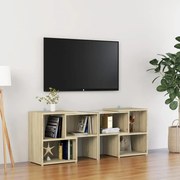 vidaXL Móvel de TV 104x30x52 cm derivados de madeira carvalho sonoma