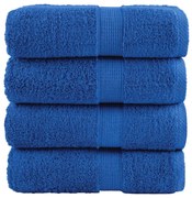 vidaXL Toalhas de bidé premium SOLUND 4 pcs 30x50 cm 600 gsm azul