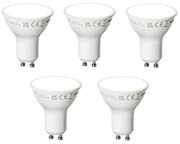 Conjunto de 5 lâmpadas LED GU10 inteligentes brancas 7W 700 lm 3000K