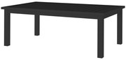Outsunny Mesa de Centro Retangular Tampo de Ripas para Interior/Exterior em Alumínio 100x60x37 cm Preto | Aosom Portugal
