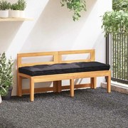 vidaXL Almofadão p/ móveis de paletes algodão 120x40x7 cm preto