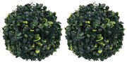 vidaXL Bolas de buxos artificiais 2 pcs 22 cm