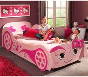 Conjunto Cama de Criança Carro LOVE CAR COLCHÃO 90x200cm ROSA