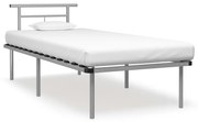 Estrutura de cama 90x200 cm metal cinzento