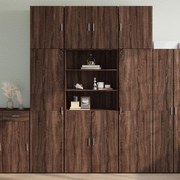 vidaXL Armário alto 80x42,5x249 cm deriv. de madeira carvalho castanho