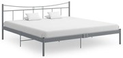 Estrutura de cama metal 200x200 cm cinzento