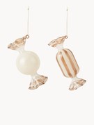 Ornamentos de Natal artesanais Candy, conjunto de 2