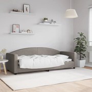 Sofá-cama 80x200 cm tecido cinzento-acastanhado