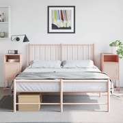 vidaXL Mesas de cabeceira 2 pcs 36x39x78 cm aço rosa