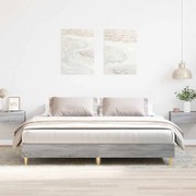 Estrutura de cama sem colchão 200x200 cm cinzento sonoma