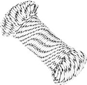 vidaXL Corda entrançada para barco 5 mm x 250 m poliéster branco