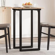 vidaXL Mesa de jantar estrutura em O 50x50x75 cm pinho e aço