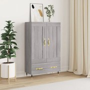vidaXL Armário alto derivados de madeira 69,5x31x115cm cinza sonoma