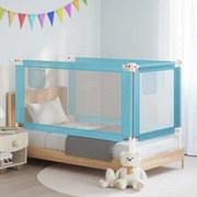 vidaXL Barra de segurança p/ cama infantil tecido 160x25 cm azul
