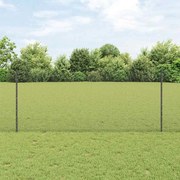 vidaXL Conjunto de Cerca de Fios para Galinhas Cinza 10 x 1 m