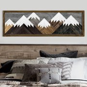 Quadro Decorativo em MDF TAH024 – Multicolor – 35 x 120 cm