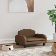 vidaXL Cama para cães 50x40x30 cm tecido castanho