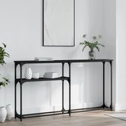 vidaXL Mesa consola 145x22,5x75 cm derivados de madeira preto
