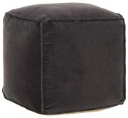 vidaXL Pufe em veludo de algodão 40x40x40 cm antracite