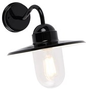 Candeeiro de parede exterior moderno preto IP44 - Kansas Moderno