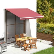 vidaXL Tecido de substituição para toldo 3,5x2,5 m bordô