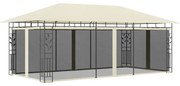 vidaXL Gazebo com rede mosquiteira 6x3x2,73 m creme