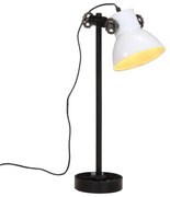 vidaXL Candeeiro de secretária 25 W 15x15x55 cm E27 branco