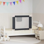 vidaXL Barra segurança p/ cama infantil tecido 90x25 cm cinza-escuro
