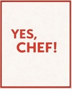 Impressão digital emoldurada artesanal Yes, Chef