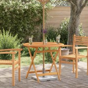 vidaXL Mesa de jardim dobrável Ø90x75 cm madeira eucalipto maciça