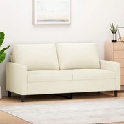 vidaXL Sofá de 2 lugares veludo 140 cm cor creme