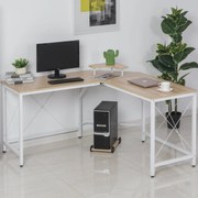 Mesa para computador em forma de L com suporte para torre 150x150x76 cm