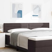 Cabeceira vidaXL Design Linhas Castanho 200 cm Tecido