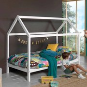 Cama infantil de Casa DALLAS LP 90x200 Com Estrado Branca