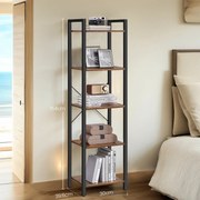 Estante de livros 30 x 39,6 x 154 cm 5 prateleiras 30 x 39,6 x 154 cm Preto e castanho-escuro