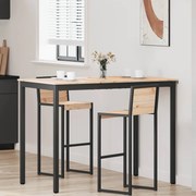 vidaXL Mesa de bar Natural 110 x 55 x 105 cm