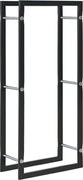 vidaXL Suporte para lenha 44x20x100 cm aço preto