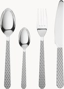 Conjunto de talheres com design canelado Rhombe, 4 pessoas, conjunto de 16