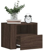 vidaXL Mesa de cabeceira de parede 45x30x35 cm carvalho castanho