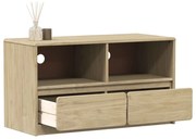 vidaXL Móvel de TV SAUDA 99x43x55 cm madeira pinho maciça cor carvalho