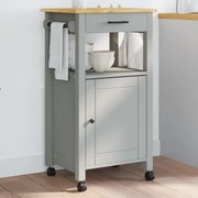 vidaXL Carrinho de cozinha MONZA 48x40x90 cm madeira de pinho maciça