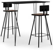 3 pcs conjunto de bar preto