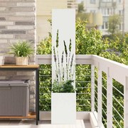 vidaXL Tela de Privacidade para Jardim Fretwork Branco 32 x 140 cm