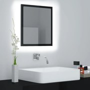 vidaXL Espelho casa banho c/ LED 40x8,5x37 cm acrílico preto brilhante