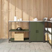 vidaXL Conjunto de Armazenamento de Cozinha 2 pcs Verde Oliva