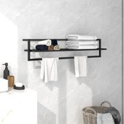vidaXL Toalheiro 95x25x22 cm ferro preto