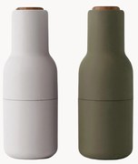 Moinhos de sal e pimenta com tampa em madeira de nogueira Bottle Grinders, conjunto de 2