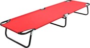 vidaXL Espreguiçadeira/cama dobrável aço vermelho